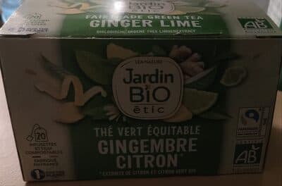 Thé vert équitable gingembre citron vert