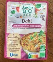 Dahl lentilles corail et pois cassés