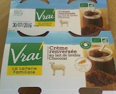 Crème renversée chocolat bio au lait de brebis