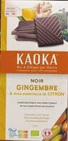 Chocolat Noir Gingembre & Huile Essentielle de Citron Bio