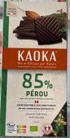Chocolat Pérou 85% cacao