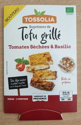 Tofu grillé tomates séchées & basilic