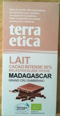 Chocolat Lait Madagascar 50%