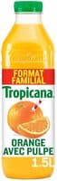 Tropicana 100% oranges pressées avec pulpe format familial 1,5 L