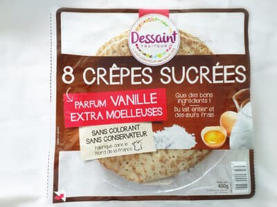 Crêpes sucrées parfum vanille
