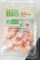 Gambas décortiquées cuites