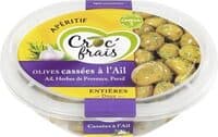 Olives cassées à l'ail