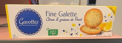 Fine galette citron et graines de pavot