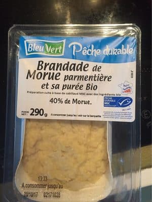 Brandade de Morue parmentière et sa purée bio