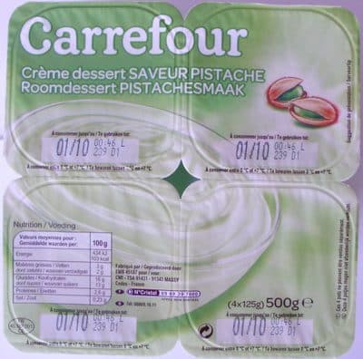 Crème dessert Saveur Pistache