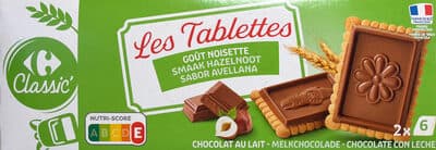 Les Tablettes GOÛT NOISETTE Chocolat au lait