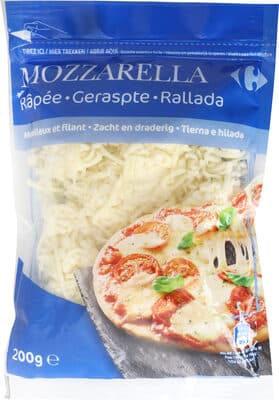 Queso rallado mozzarella