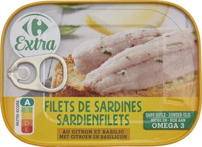 Filets de sardines au citron et basilic
