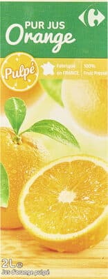 100% PUR JUS ORANGE Avec pulpe
