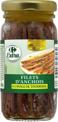 Filets d'anchois A l'huile de tournesol