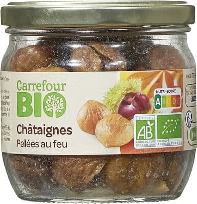 Châtaignes Pelées au feu