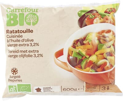 Ratatouille cuisinée à l'huile d'olive vierge extra 3,2% Bio