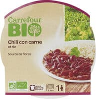 Chili con carne et riz Bio