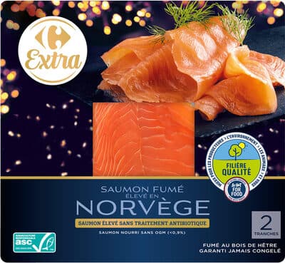 Saumon fumé élevé en norvège