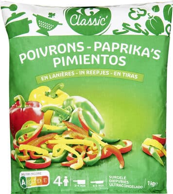 Poivrons en lanières