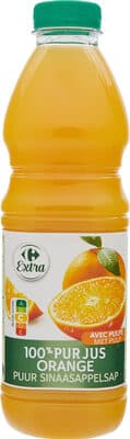 100% pur jus orange avec pulpe
