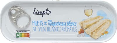 Filets de maquereaux blancs au vin blanc & aux aromates