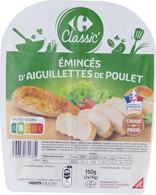Émincés d'aiguillettes de poulet