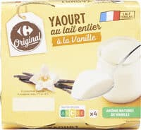 YAOURT au lait entier à la Vanille