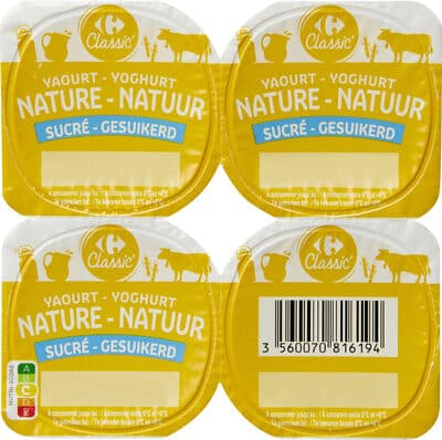 Yaourt nature sucré