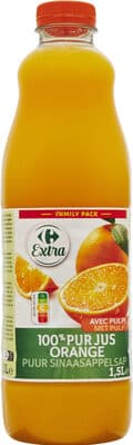 100% pur jus orange avec pulpe