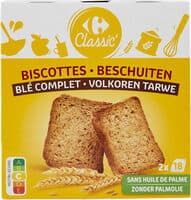 Biscottes Blé complet