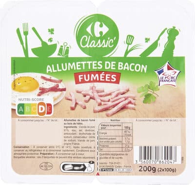Allumettes de Bacon Fumées