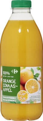 100% Pur jus orange Avec pulpe