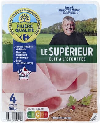 Jambon Supérieur sans Couenne sans antibiotiques
