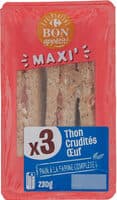 MAXI' x3 Thon Crudités Œuf