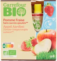 Purée pommes fraises