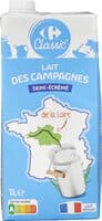 LAIT DES CAMPAGNES DEMI-ÉCRÉMÉ De la Loire