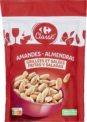 Almendras tostadas y saladas