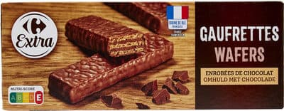 Gaufrettes enrobées de chocolat