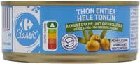 Thon entier à l'huile d'olive vierge extra