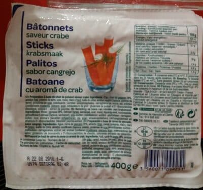 Bâtonnets saveur crabe