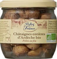 Châtaignes entières bio pelées au feu Châtaignes d'Ardèche AOP sélectionnées