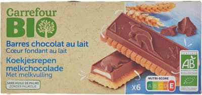 Barres chocolat au lait Cœur fondant au lait