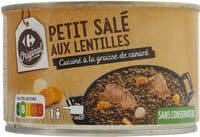 Petit salé aux lentilles