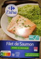 Filet de saumon purée de brocolis