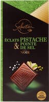 Eclats pistache & pointe de sel noir