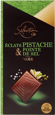 Eclats pistache & pointe de sel noir