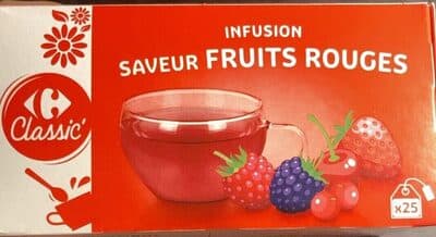 Infusion saveur fruits rouges