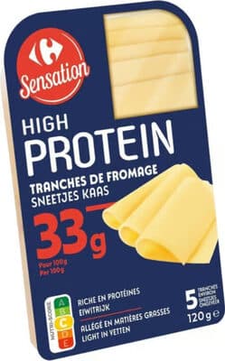 High protein tranches de fromage