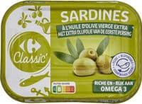 Sardines à l'huile d'olive vierge extra
